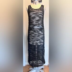 Sheer sweater maxi/midi dress